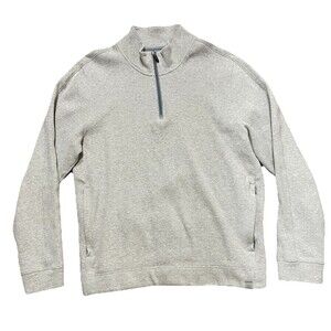 Mack Weldon  1/4 Zip Pullover Sweatshirt Men’s XL Tan Cotton Blend